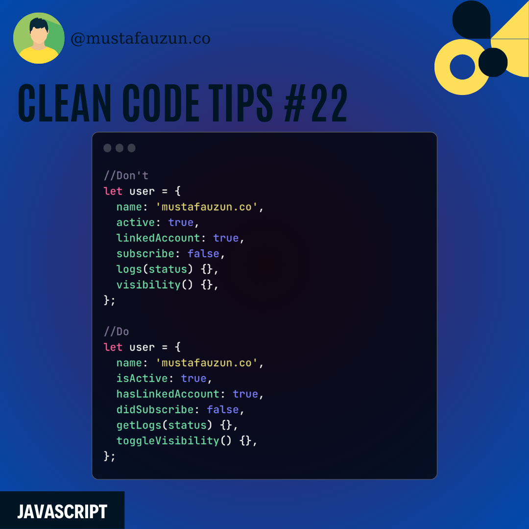 Javascript, Clean Code Tips #22