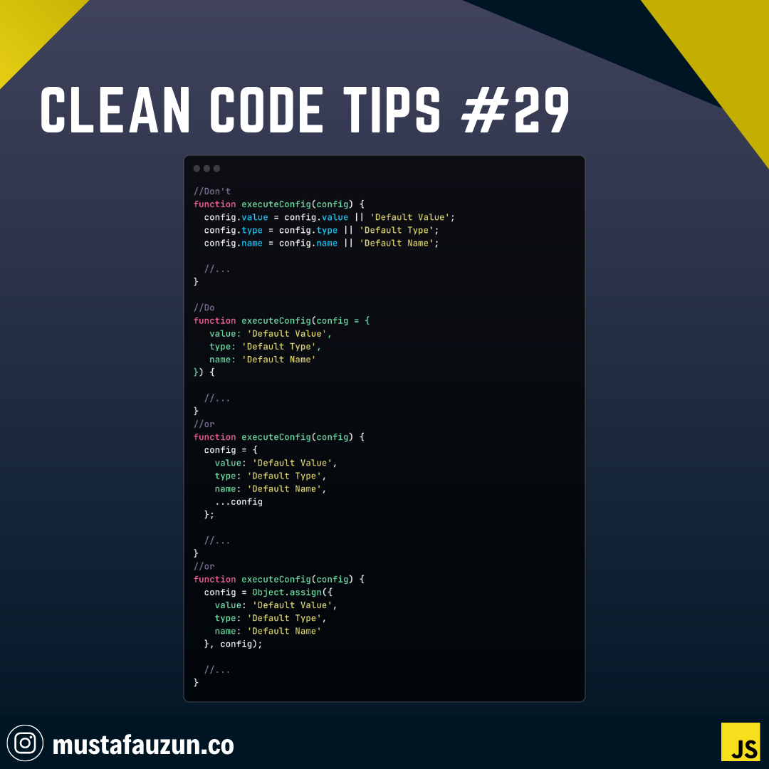 Javascript, Clean Code Tips #29