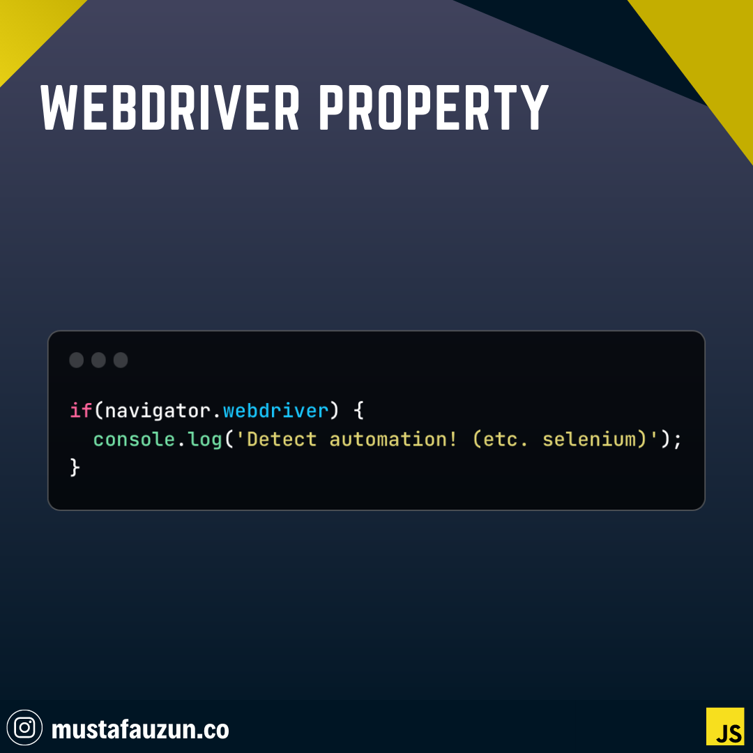 Javascript, WebDriver Property