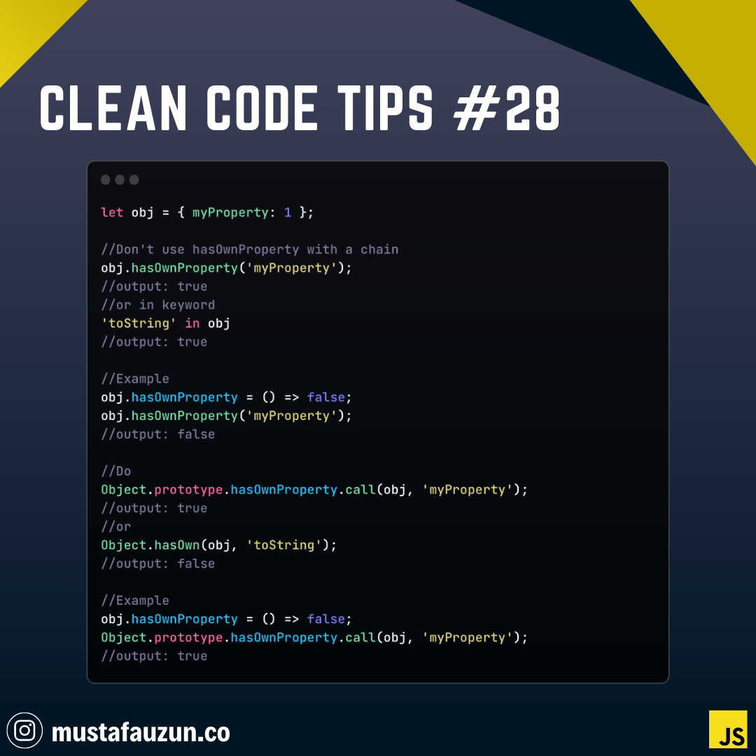 Javascript, Clean Code Tips #28