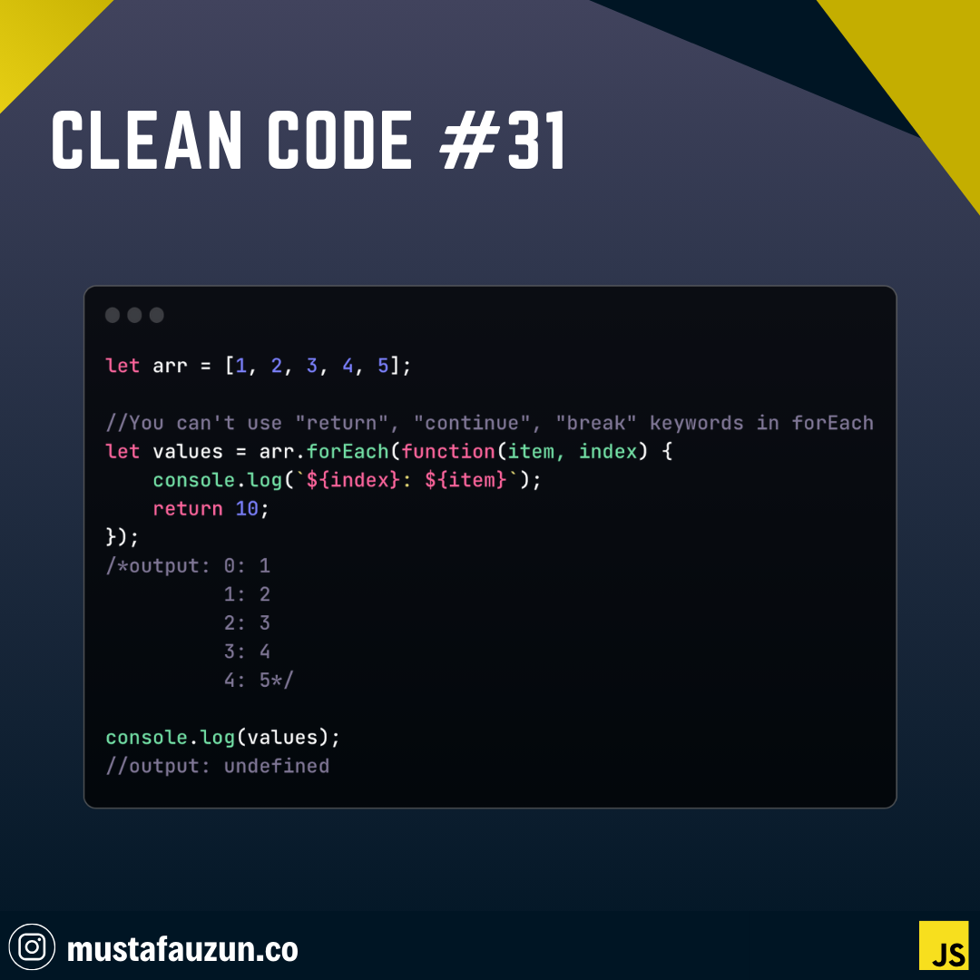 Javascript, Clean Code Tips #31 – Mustafa Ateş UZUN Blog