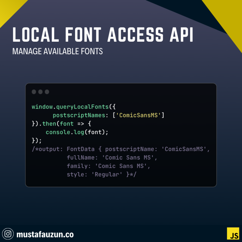 Javascript, Local Font Access API – Mustafa Ateş UZUN Blog