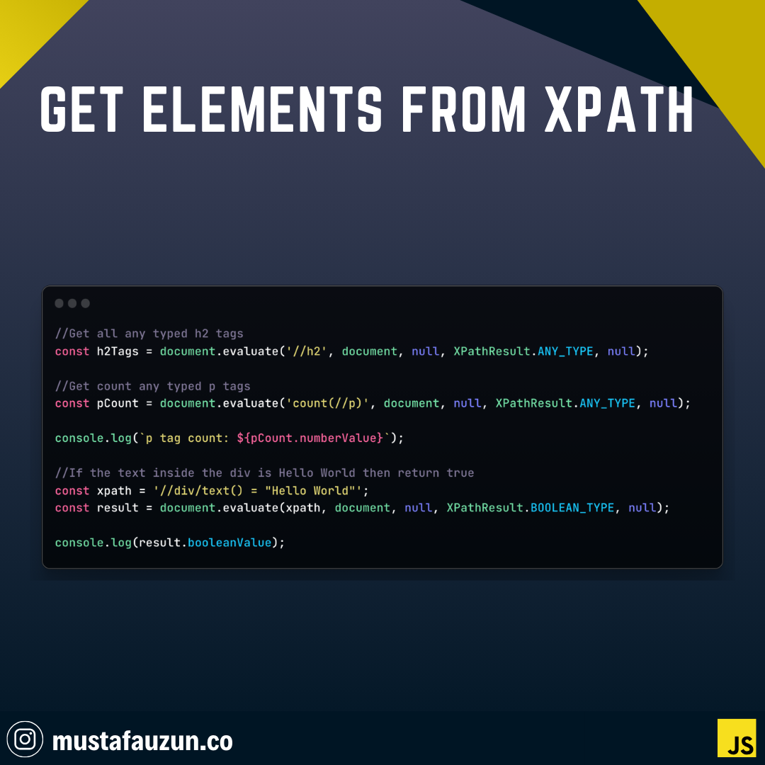 Javascript, Get Elements From XPATH
