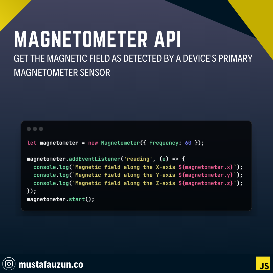 Javascript, Magnetometer API